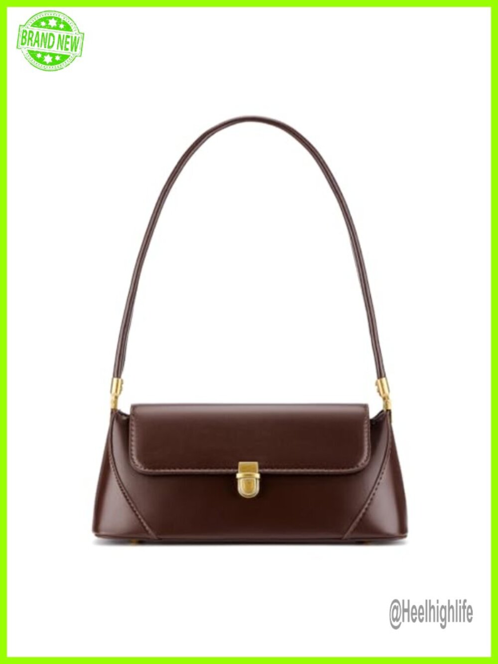 PU Leather Shoulder Bag Vegan Leather Satchel Clutch Purse with Buckle